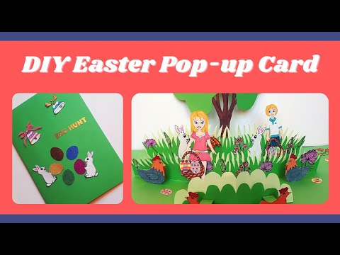 DIY EASTER POP-UP CARD FOR KIDS / POP-UP CARD TUTORIAL