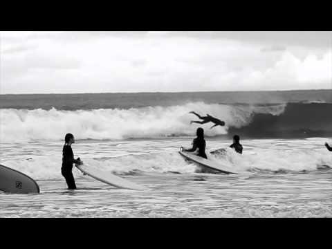 Surfing solid waves at Putsborough 