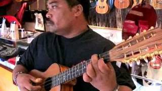 PONCHOMAN MUSIC: Ukulele Performer: Brian Vasquez on 10 string Tiple Uke.