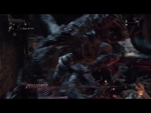Bloodborne - Ludwig with fellow hunters to assist (lv. 65)