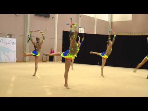 Rytmisen voimistelun naisten maajoukkue keilaohjelma Helsinki 21.4.2013