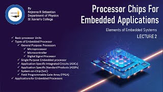 Elements of Embedded Systems | Lecture 2 | Processor Chips For Embedded Applications | MSc Physics