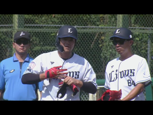 【ファーム】ライオンズ・高木渉 レフトへのタイムリーヒットを放ち、幸先よく先制に成功!!  2024年9月7日 埼玉西武ライオンズ 対 東北楽天ゴールデンイーグルス