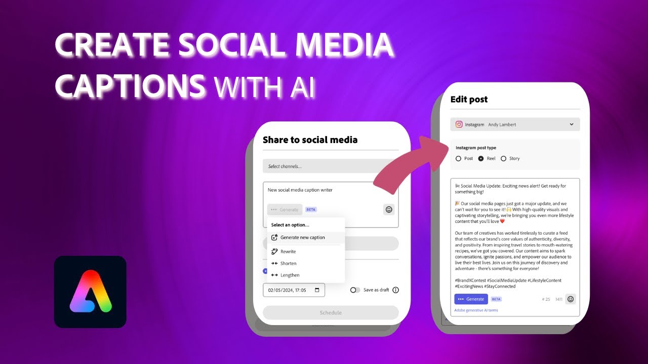 Adobe Express Caption Writer: Craft Captivating Social Media Captions