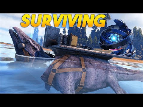 SOLO ARK But I Survive On A Mosasaur ARK