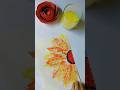 Sunflower Painting With Leaf Leaf Painting Hacks Art Painting Craft Diy Shorts Lifehacks