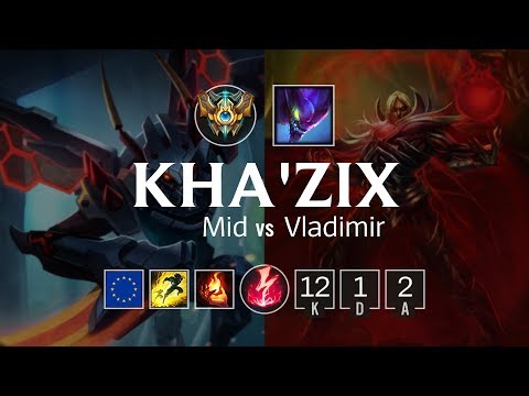 Kha'Zix Mid vs Vladimir - EUW Challenger Patch 8.7