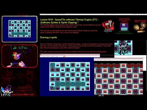 SpeedTile software Tilemap Engine (3/3) - (Software Sprites & Sprite Clipping) - Z80 ASM Lesson M16