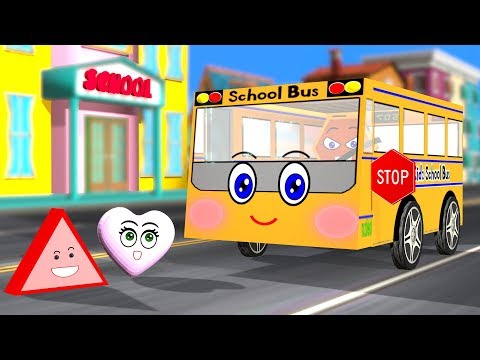 Learn to Get on the School Bus with the Baby Shapes