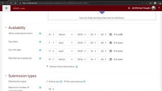 An Explanation of the Availability Settings in Moodle Assignments