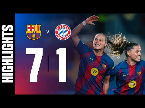 HIGHLIGHTS | FC BARCELONA 7 vs 1 BAYERN MUNICH | UEFA WOMEN'S CHAMPIONS LEAGUE 🔵🔴
