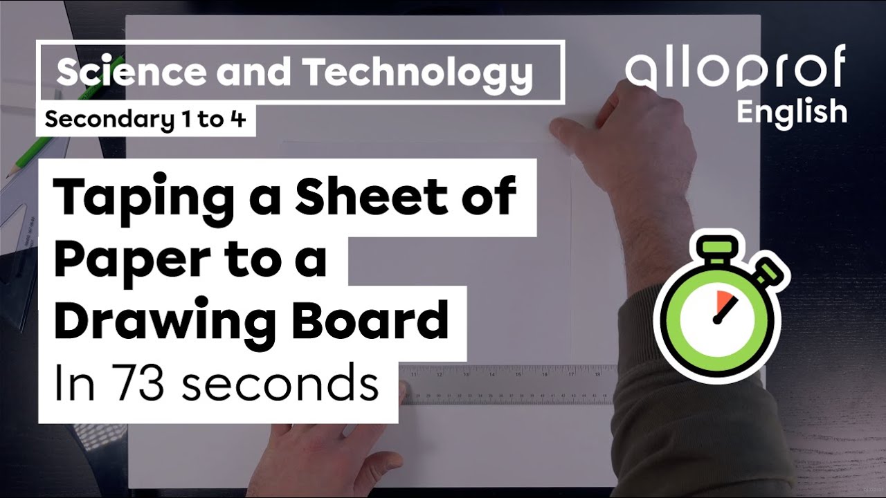 Taping a Sheet of Paper to a Drawing Board