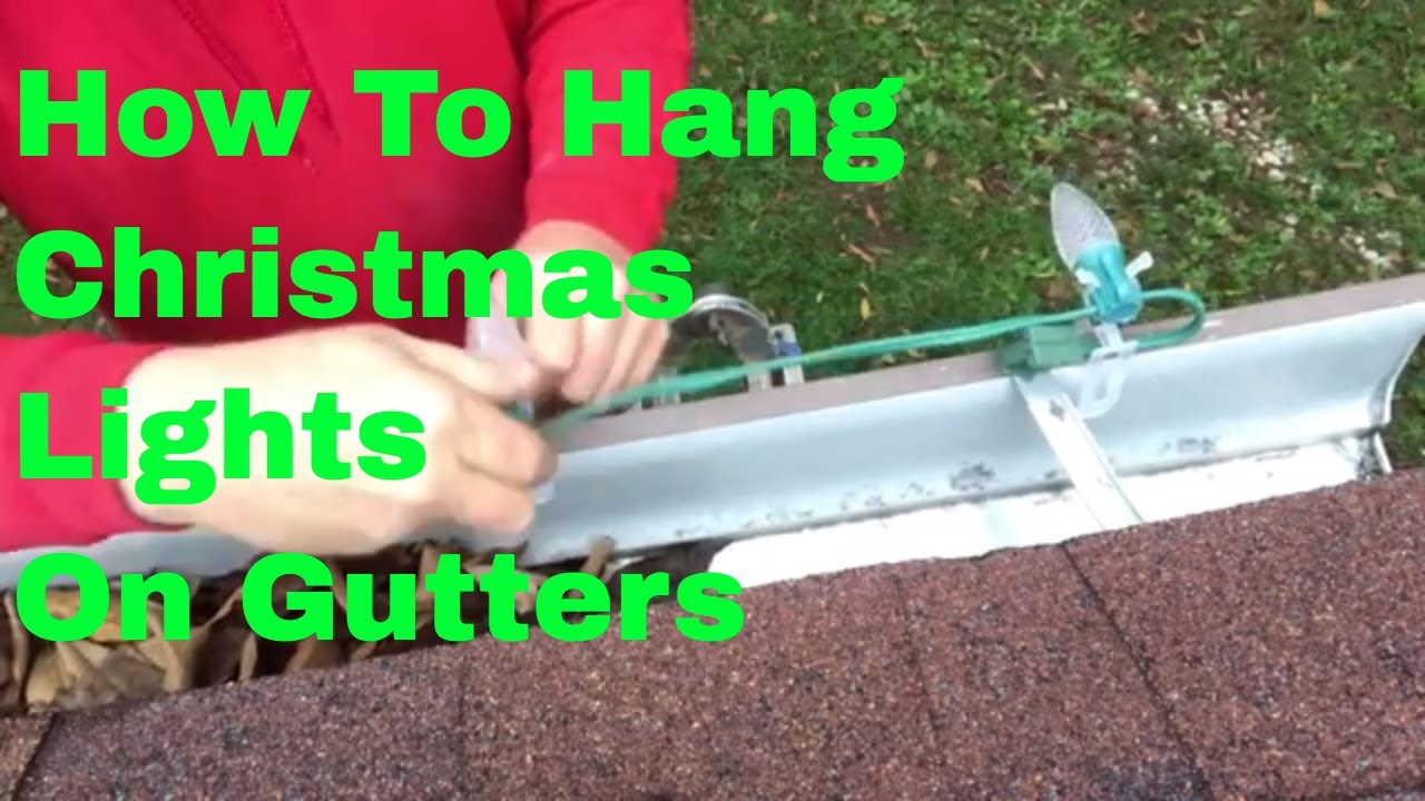 How to install Christmas lights on a gutter