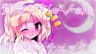 【質問です】【途中経過】概要欄チェック！