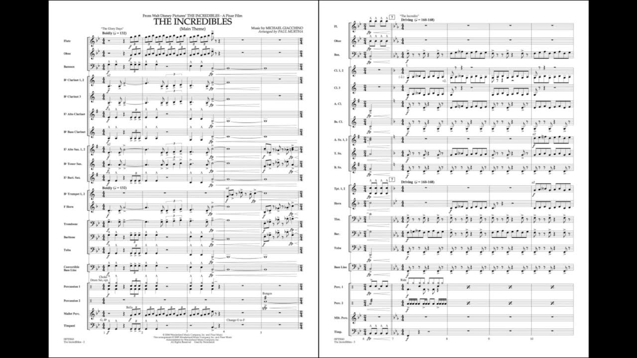 The Incredibles (Main Theme) by Michael Giacchino/arr. Paul Murtha