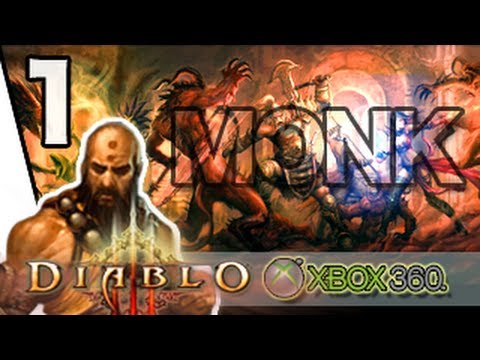 Diablo 3 Xbox 360/PS3 Monk Gameplay Walkthrough Part 1  - Monk with the Infernal Helm [HD]