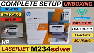 HP LaserJet M234sdw Setup, Unboxing, Wireless Setup, Load Paper, Printing & Scanning Video.