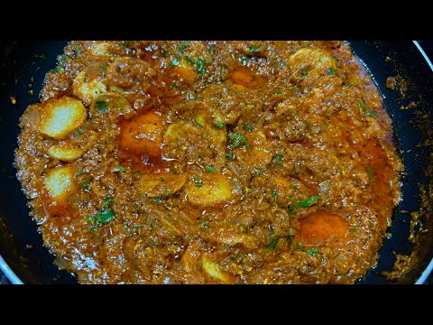 Masledar Aloo Ka Bhai Arvi ki Sabzi Tarkari Aloo Kathari Style Recipe in Urdu Hindi - MKK