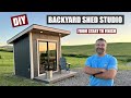 DIY Shed studio from Start to Finish! | Wall Framing | Insulating | Flooring | And More!