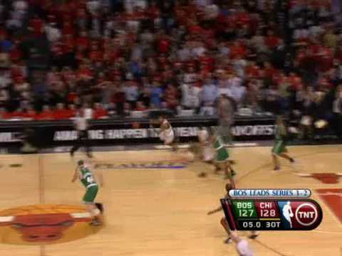 Derrick Rose With the Incredible Block on Rajon Rondo