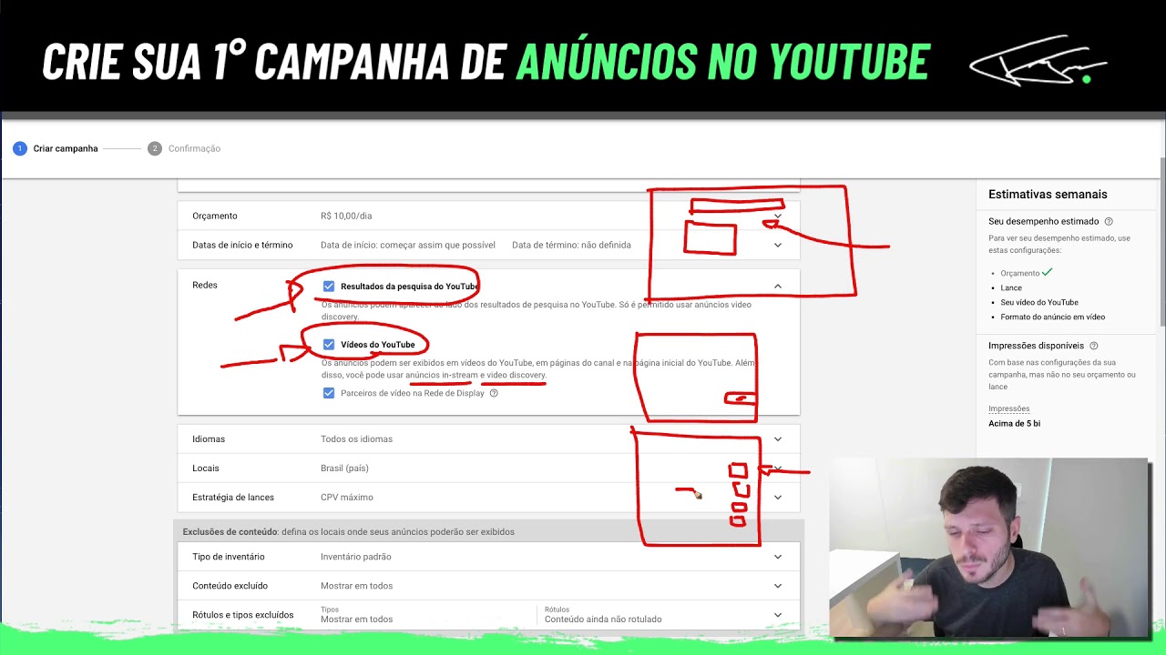 COMO CRIAR SUA PRIMEIRA CAMPANHA DE ANÚNCIOS NO YOUTUBE
