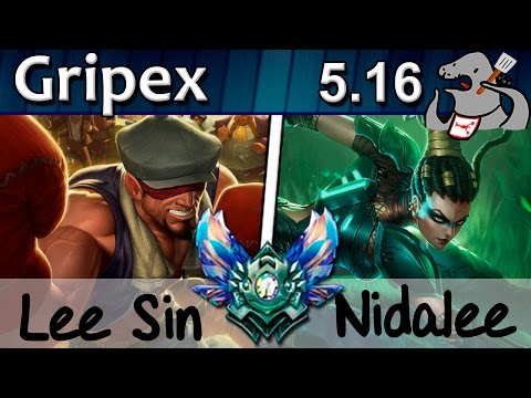 Gripex -  Lee Sin vs Nidalee - Jungle - Diamond S5 | 311