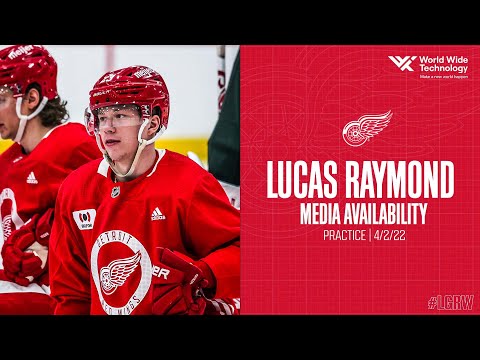 Lucas Raymond ' Detroit Red Wings Practice