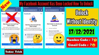 💟How To Unlock Fb Lock Account Without Identity Live Process