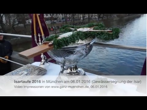 Isartaufe 2016 in München am 06.01.2016 (Gewässersegnung der Isar)