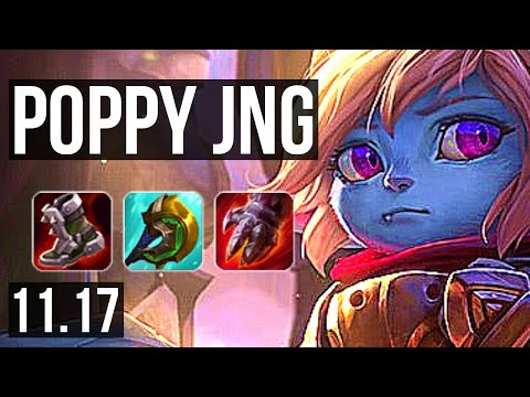 POPPY vs JARVAN IV (JUNGLE) | Rank 5 Poppy, 9/2/9, 600+ games, Dominating | TR Master | v11.17