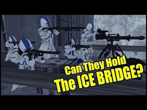Can the CLONE ARMY Hold the ICE BRIDGES? - Men of War: Star Wars Mod Battle Simulator