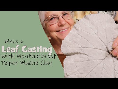 Leaf Casting Made With Weatherproof Paper Mache Clay