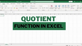 Download the video "QUOTIENT Function in Excel"