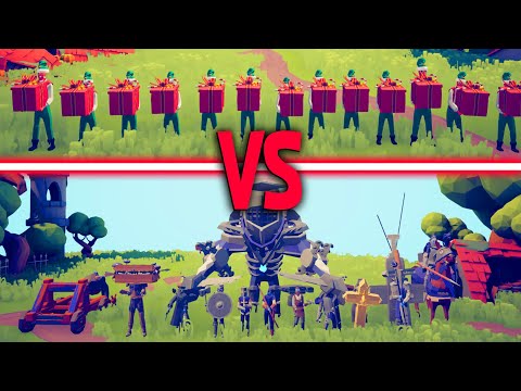 MEGA MEDIEVAL TEAM vs PRESENT ELF TEAM - Totally Accurate Battle Simulator | TABS
