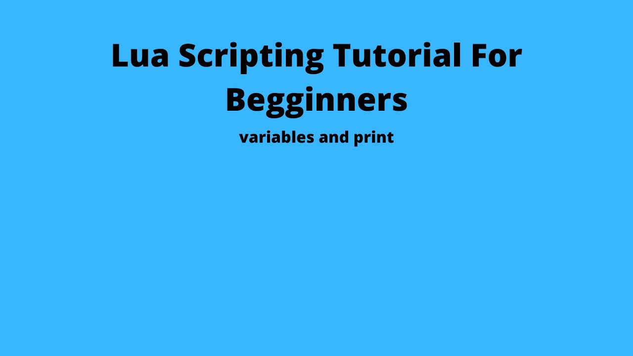 Roblox LUA Basic Code Tutorial For Beginners | Part 1