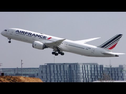 [4K] PARIS CDG Plane Spotting Compilation 2019 - AIR FRANCE B787-9