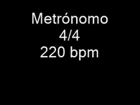 Metrónomo 220 bpm 4/4