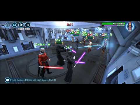 SWGOH Sith Eternal loss vs ult R8 Jedi Master Kenobi