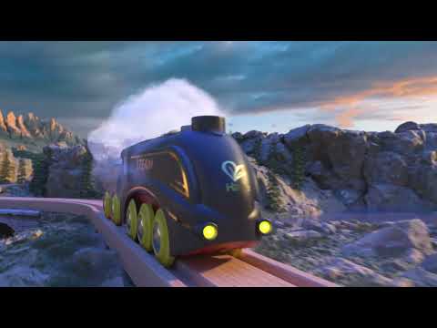 Steam & Whistle Train Set | E3742 | Hape Toy Train with Realistic Steam & Horn