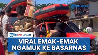 Emak-emak Ngamuk ke Petugas Basarnas, Kecewa Merasa Diabaikan: Ini Ada Orang Sakit, Tak Mau Bantu