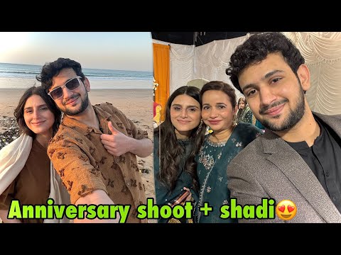 Anniversary ka shoot karwane gaye sea side❤️ | mom ke ghar ek or shadi shuro😍 