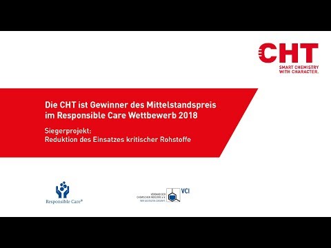 CHT gewinnt Mittelstandspreis im Responsible Care Wettbewerb 2018