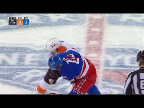 NHL Fight - Flyers @ Rangers - Laughton vs Rooney - 23 04 2021