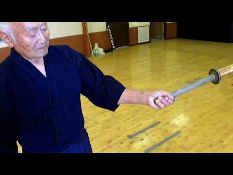 Miyahara Maki Kendo Hanshi 8. Dan explaining Tenouchi & Kamae