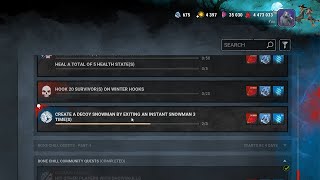 Create a decoy snowman by exiting an instant snowman 3 times Bone chill dbd quests