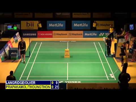 R32 - XD - S.Prapakamol / S.Thoungthongkam vs C.Langridge / H.Olver - 2014 Malaysia Badminton Open
