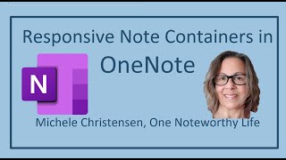 Responsive Note Containers in OneNote | Auto-resize for screen size| Text Containers