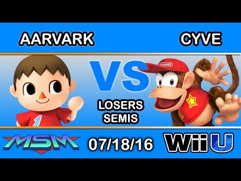 MSM 58 - Aarvark (Villager) Vs. CYVE (Diddy Kong) Losers Semis - Smash Wii U