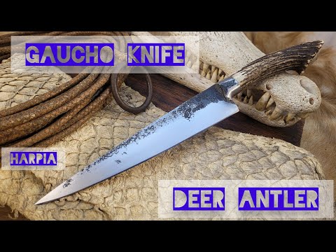 Brute Forged Gaucho Knife With Deer Antler