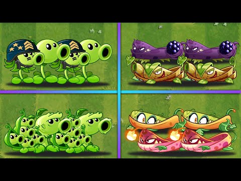 4 STRONG Team PEA & VINE Plants Battlez - Which Team Will Win? - PvZ 2 Team Plants vs Team Plants